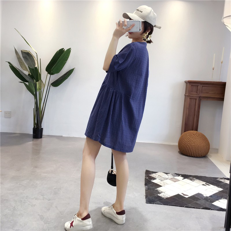 IDR-20 simple casual dress wanita import korea jepang