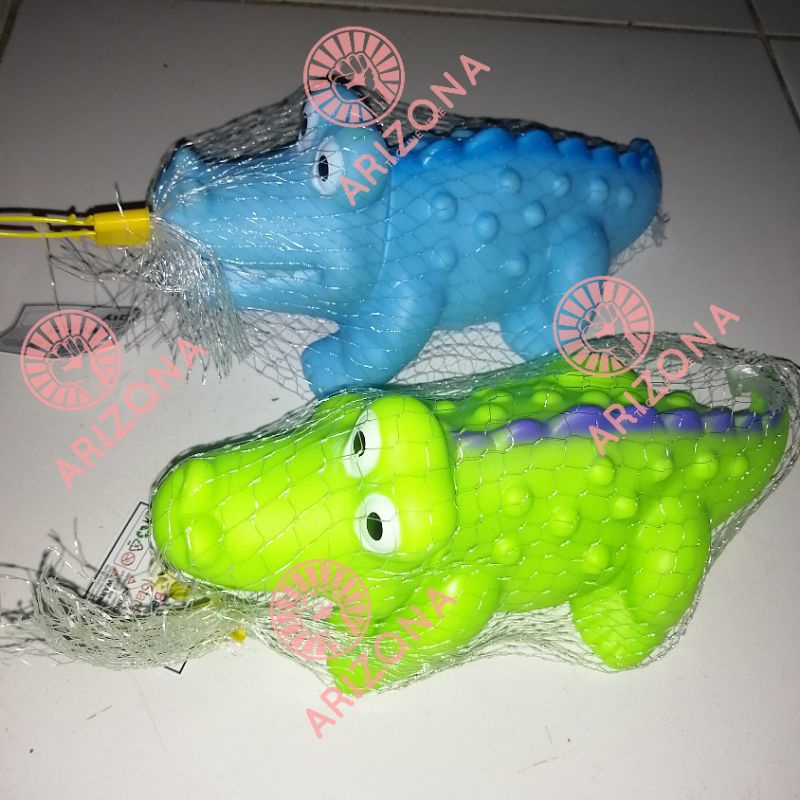 MAINAN BUAYA KARET PENCET BUNYI