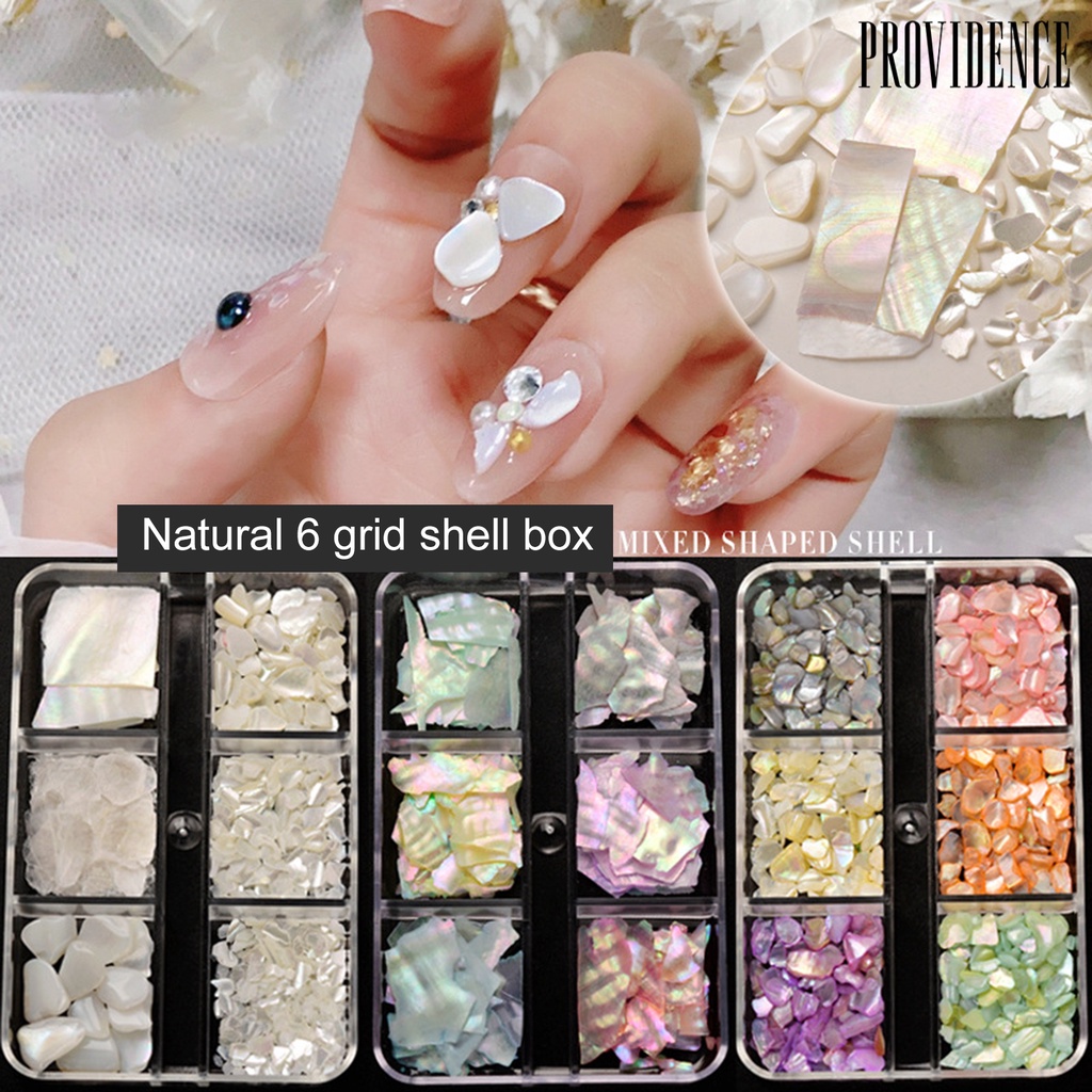 1 Kotak Payet Kerang Abalone Tipis Warna-Warni 3D Untuk Dekorasi Nail Art