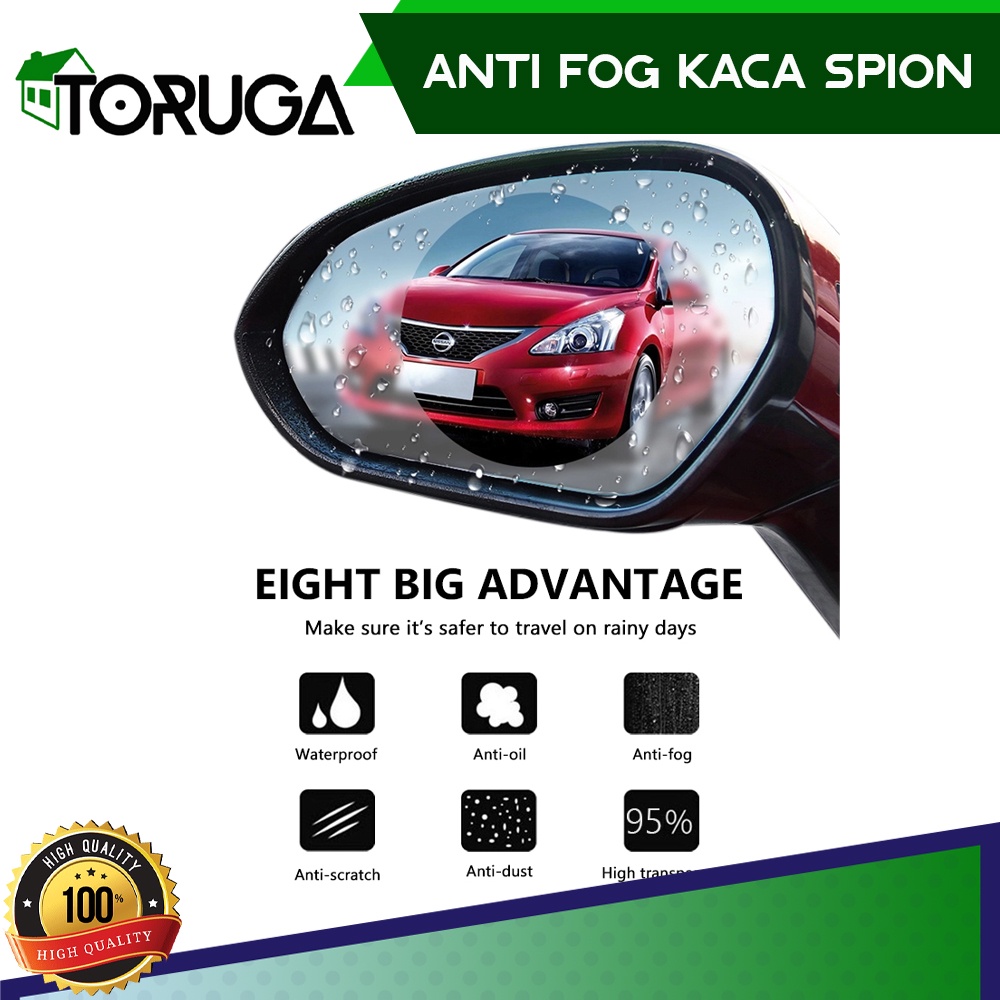 ANTI FOG BESAR Kaca Film Spion Mobil Anti Embun Universal 150 x 100 ISI 2 PCS