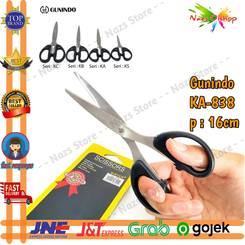 

Gunting Scissors Gunindo Sister KA-838 Sedang 16cm