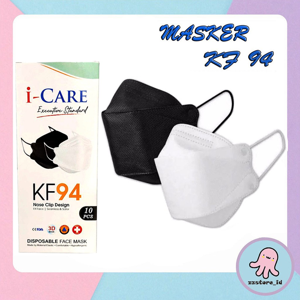 ISI 10 PCS - Masker KF94 4Ply Evo 3D Proctection Mask / Masker KF94 Korea 4 Ply 3D Protection