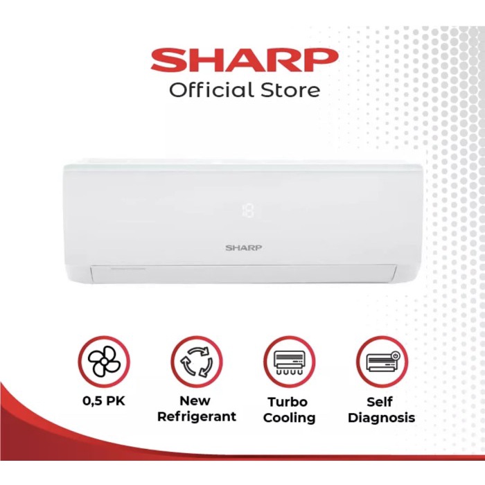 SHARP AC 1/2 PK - AH-A5UCYN [Indoor + Outdoor Unit Only]