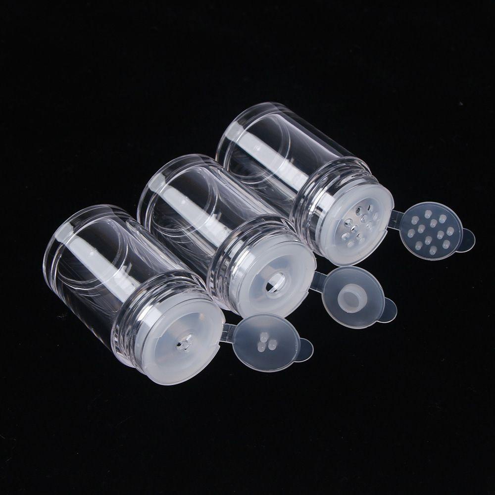 MXBEAUTY 10ml Cosmetic Bottle Clear Cosmetic Sifter Loose Powder Jars Refillable Bottles 1Pc Empty Bottle DIY Screw Lid Makeup Tools