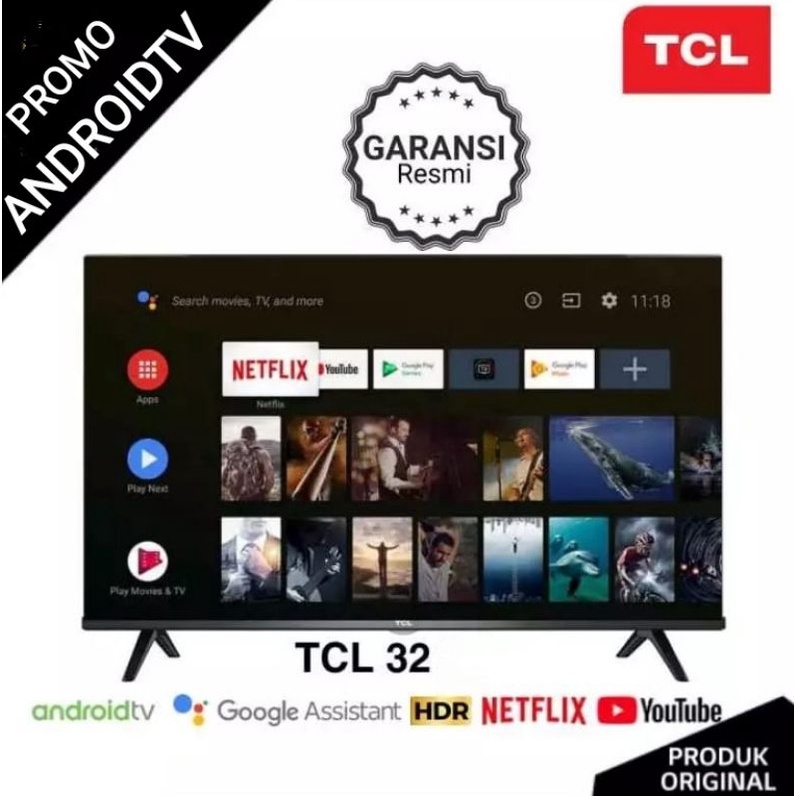 Ledtv SmartTv Cirebon AndroidTv 32" TCL versi Android9 KotaCirebon