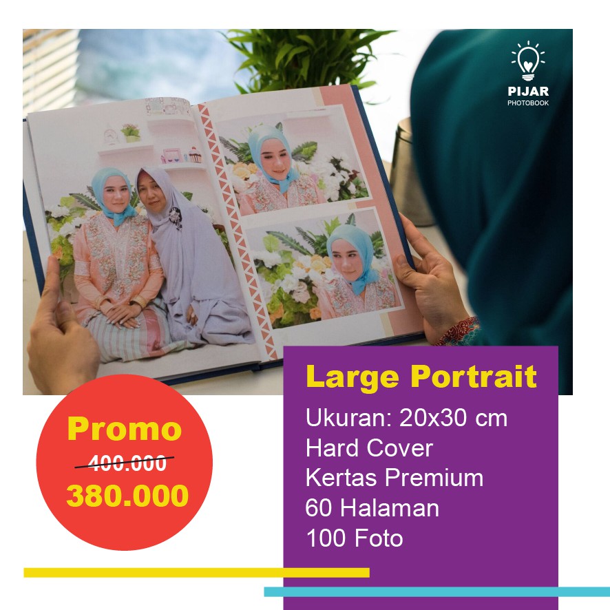 Photobook Large Portrait - Custom Cover (Bikin Cetak Photobook Custom)