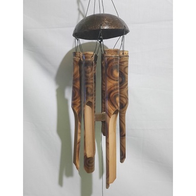 Bel Bambu Bali Uk. 30 cm Lonceng Angin Bambu, Wind Bell, Klenengan Bambu Asli Bali.