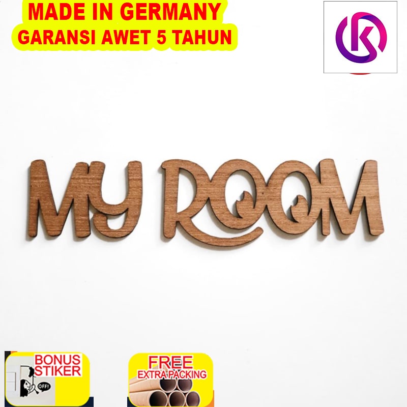 

Terlaris Sign Pintu Kamar Anak - MY ROOM - Sign Laser Kayu Hiasan Kamar Anak