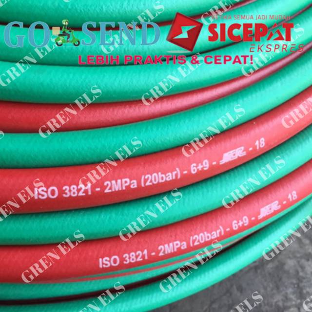 Jual SELANG LAS BLENDER POTONG NCR / SELANG DOUBLE / SELANG TABUNG LAS