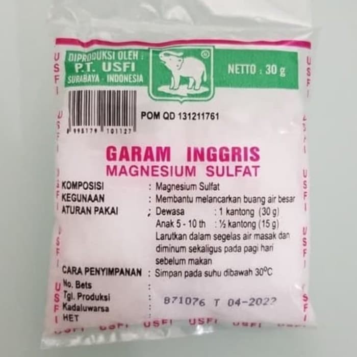 

Garam Epsom eceran / GARAM INGGRIS CAP GAJAH (ECERAN)