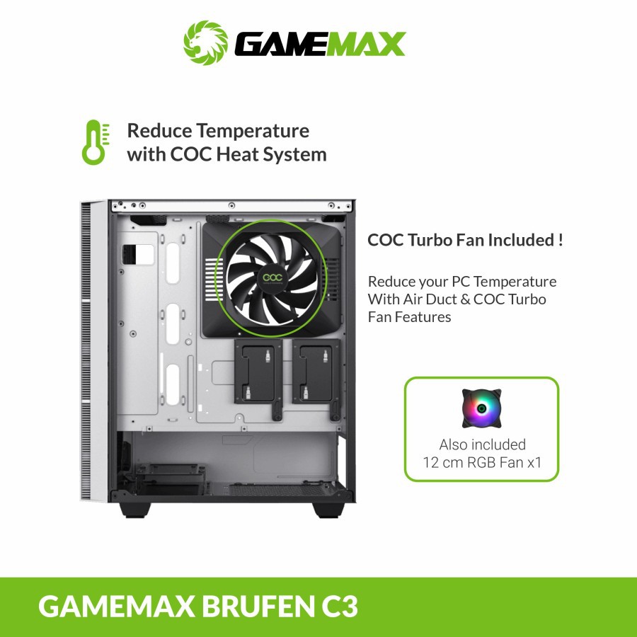 Gamemax BRUFEN C3 Casing PC Gaming E-ATX