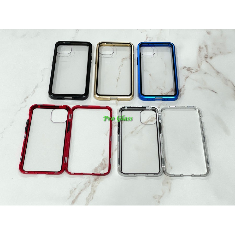 Magnetic Case Iphone 12  / 12 PRO / 12 PRO MAX / 12 MINI with Premium Back tempered Glass Magnet