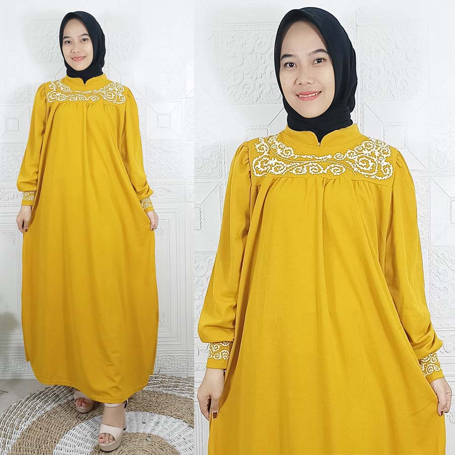 GAMIS HAJRAH SAFITRI CERUTY BABYDOLL DRESS CANTIK GL FASHION