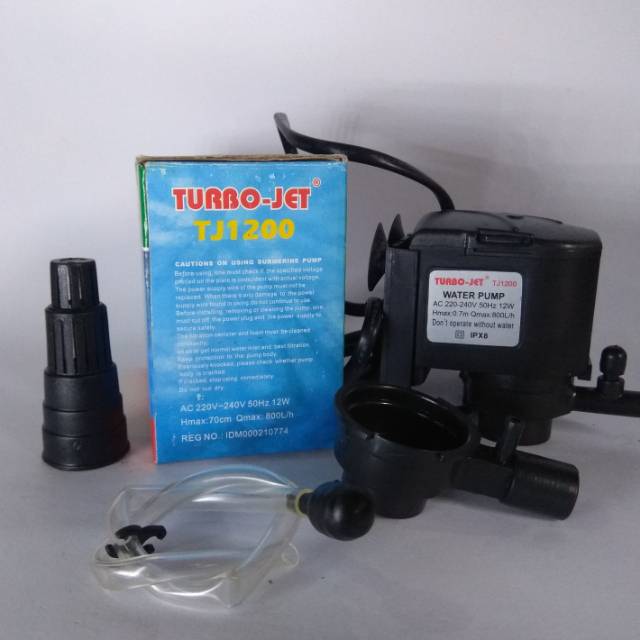 Turbo-Jet TJ1200 Pompa Celup Filter Aquarium Aquascape Hidroponik Submersible Pump Power Head