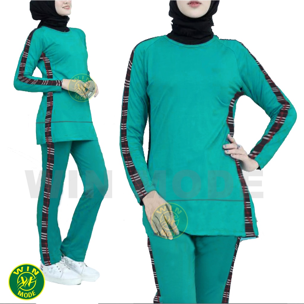 Baju Setelan Olahraga Senam Training Wanita Lengan Panjang YOVIOS Ukuran XL XXL XXXL-8