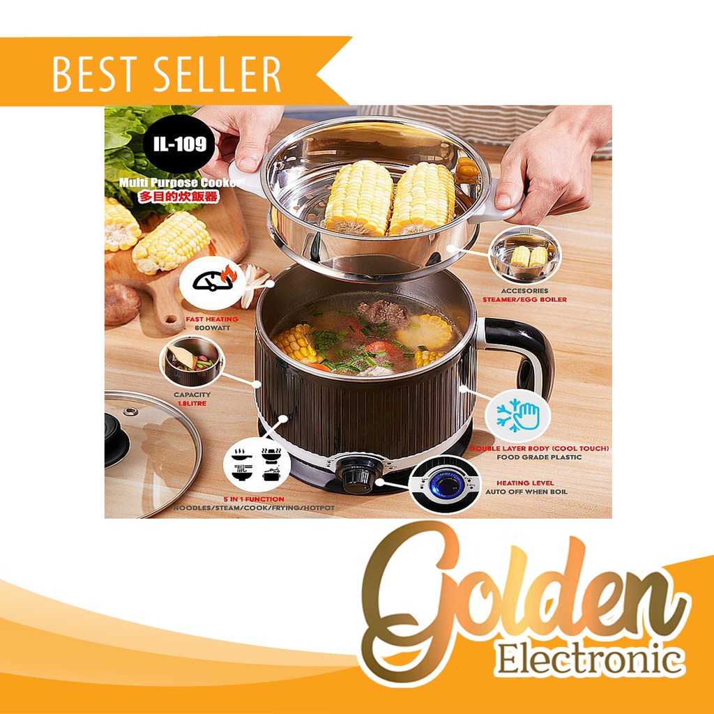 IDEALIFE IL-109 Multi Purpose Cooker / Panci Masak Serbaguna