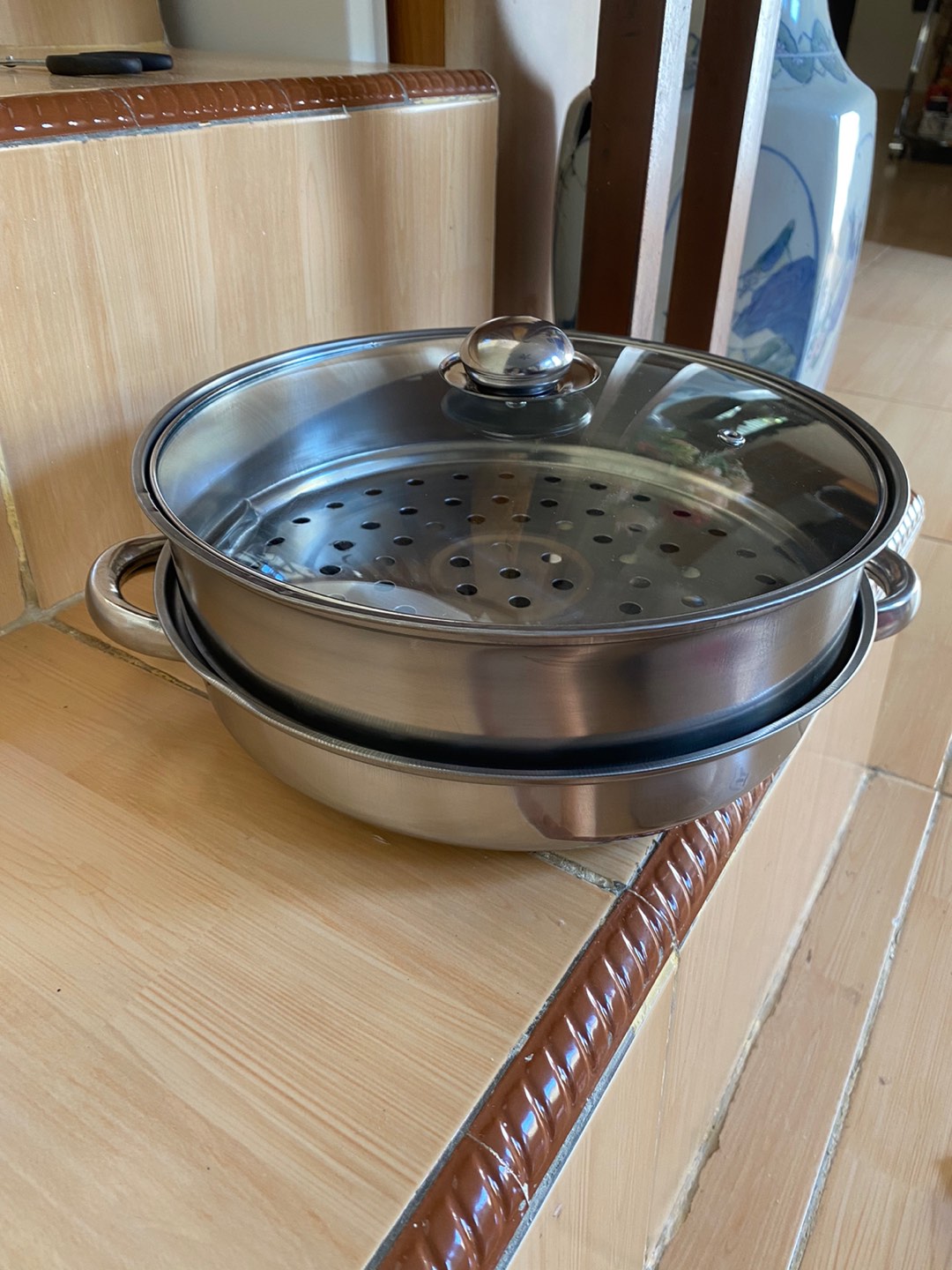 Pusat Grosir Jakarta - Sinda Panci Steamer Kukus 28 Cm Stainless 2 Tingkat Berkualitas Termurah