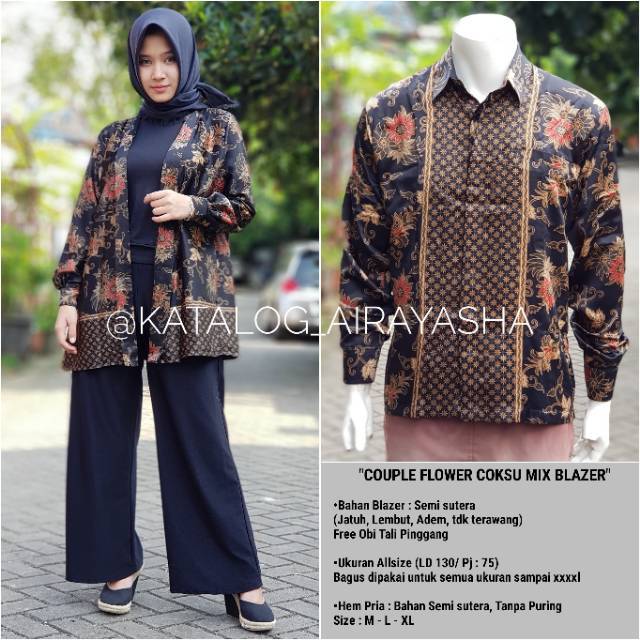 BLAZER FLOWER COKSU / BLAZER KANTOR / BLAZER BATIK / KEBAYA BLAZER / BLAZER MODERN / BLAZER COUPLE