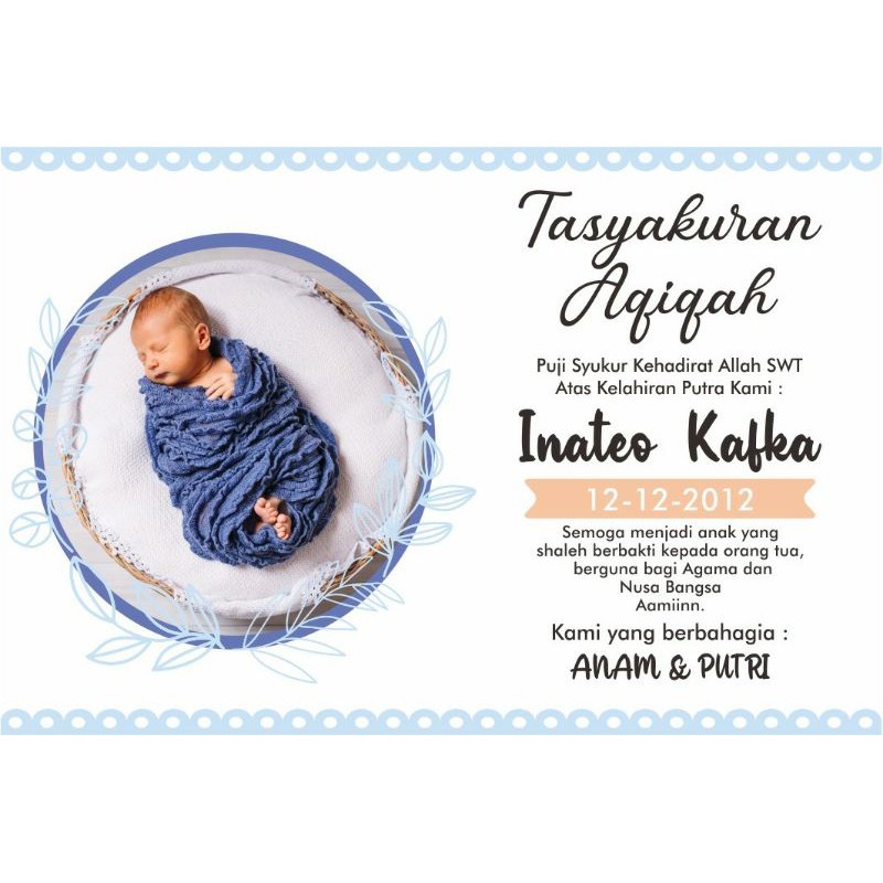 KARTU UCAPAN AQIQAH MURAH AP 120 | Shopee Indonesia