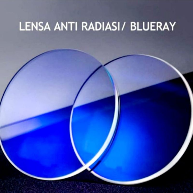 Kacamata Minus / Kacamata Anti Radiasi Blue Ray Untuk Rabun Jauh / Frame Oval Pria dan Wanita