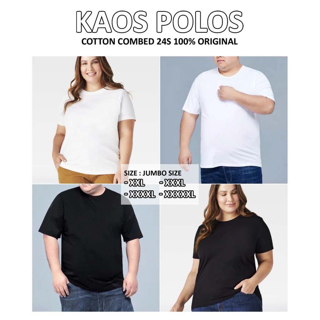 (COD) OH Fashion Kaos Polos Lengan Pendek Jumbo O-Neck #1032