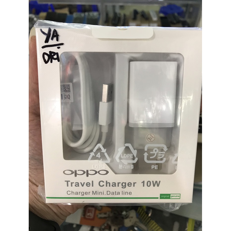 Travel charger oppo original 2.A smart charging putih