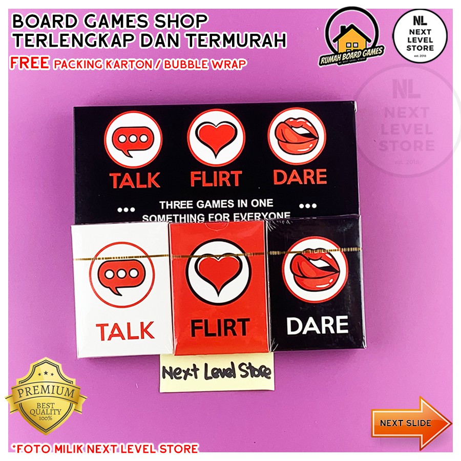 Talk Flirt Dare Couples Games Relationship Card Game Couple SATUAN - PILIH DI VARIASI