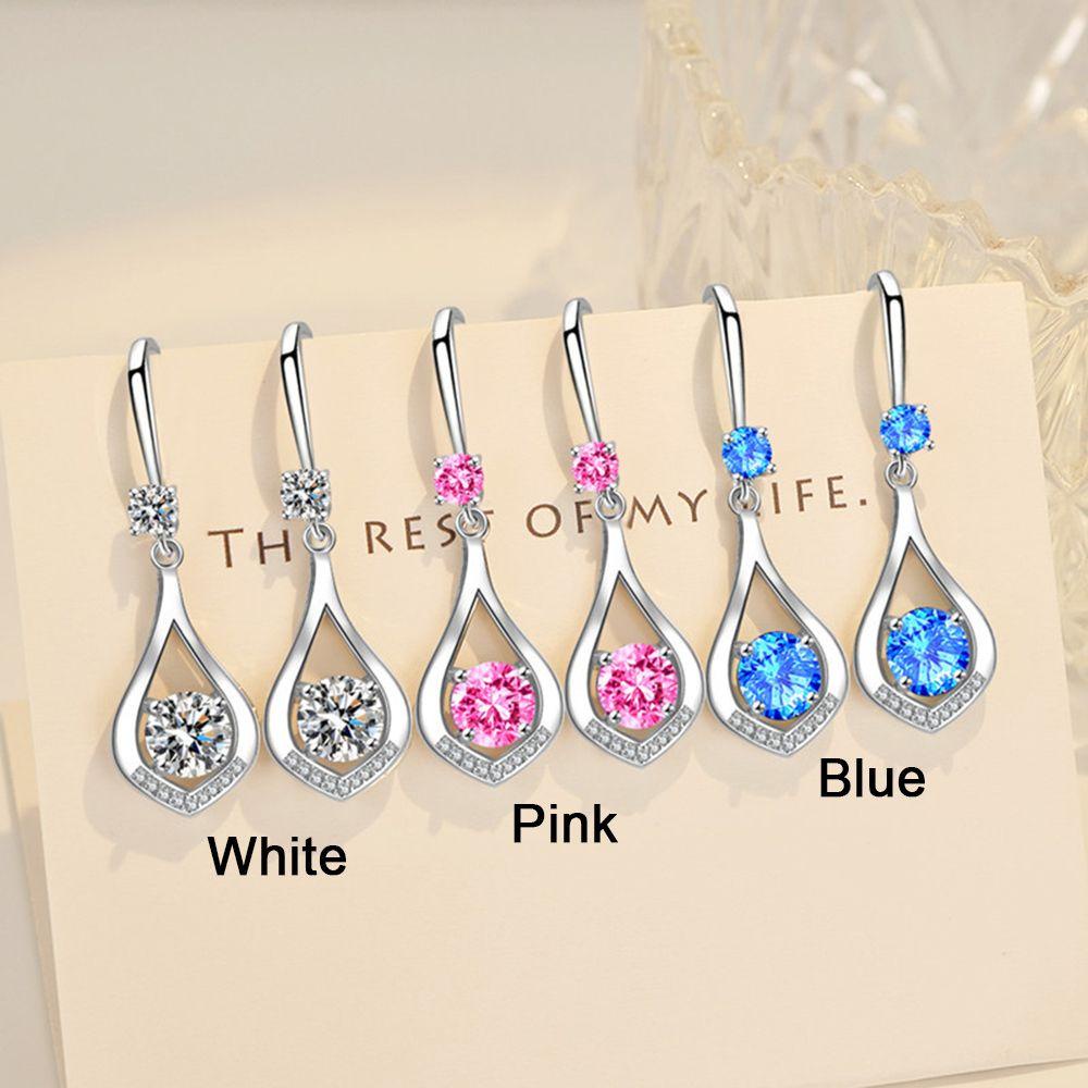 Lily Anting Fashion Panjang Oval Kristal Pernikahan Telinga Liontin