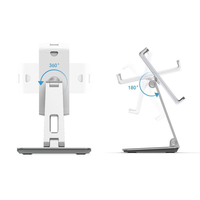 POS Tablet Stand Holder Desktop AP-7X - SILVER [ Alat Kasir Toko / Gudang ]