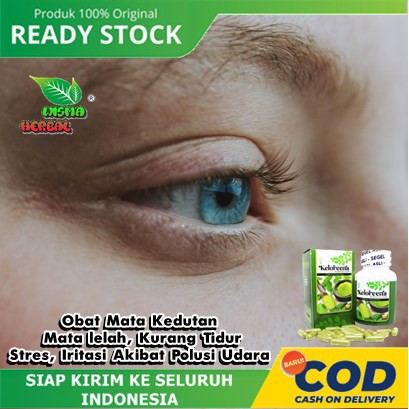 Obat Mata Kedutan - Mata lelah, Kurang Tidur, Stres, Iritasi Akibat Polusi Udara - Keloreena herbal