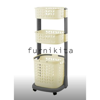 NEW LAUNDRY  BASKET ROVEGA  RAK  KERANJANG BAJU ROVEGA  SUSUN 