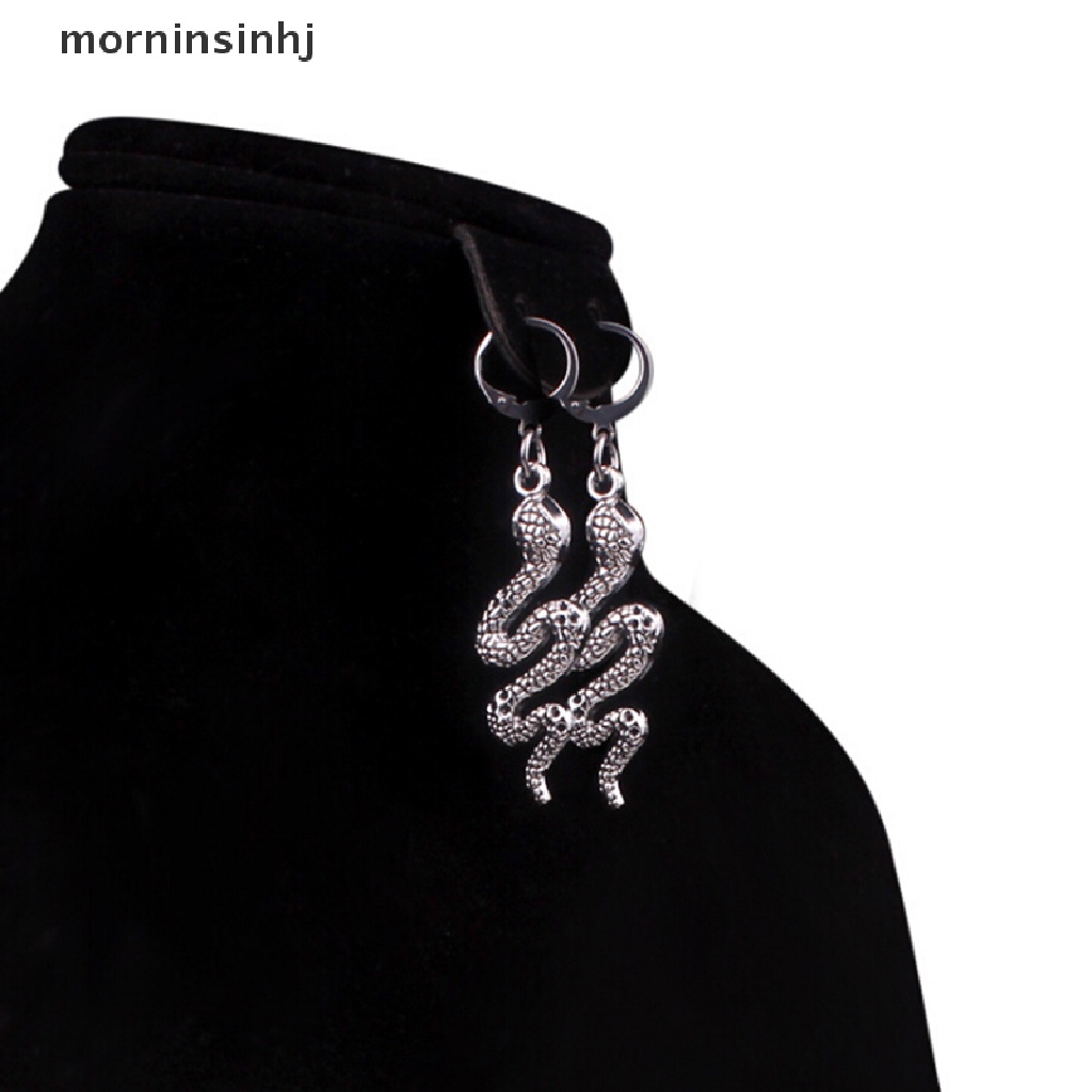 Mornin 1 Pasang Kalung Rantai Ular Bahan Alloy Untuk Wanita