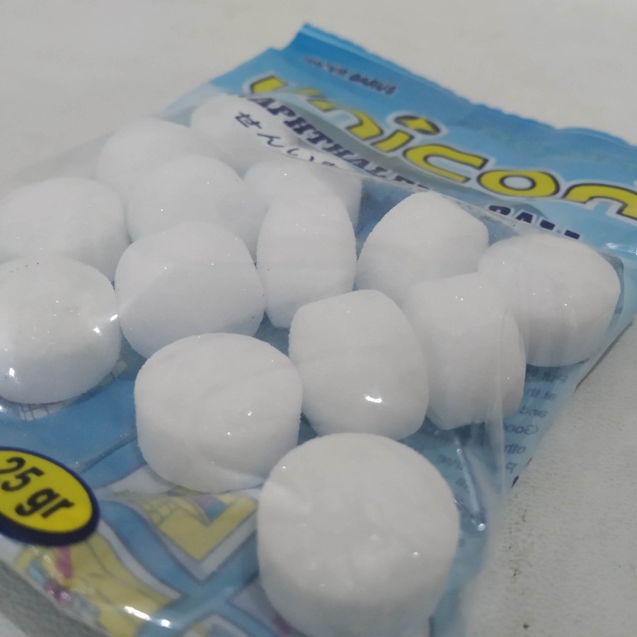 Kapur Barus Kamper Naphthalene Ball Pencegah Serangga Pack Kecil 25g