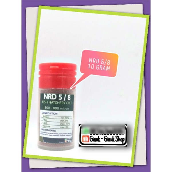 Pelet NRD 5/8 ikan cupang guppy platy murah samarinda kalimantan timur