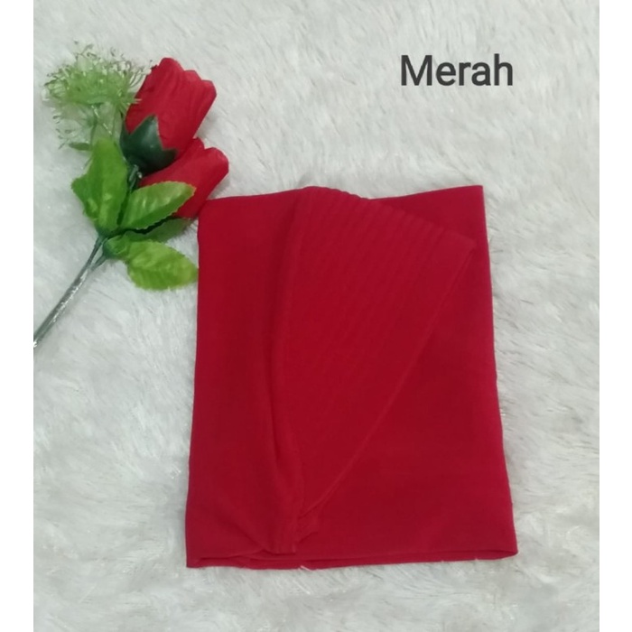 TERLARIS.. Bergo Kerja Marshanda / Hijab Instan Polos - Merah