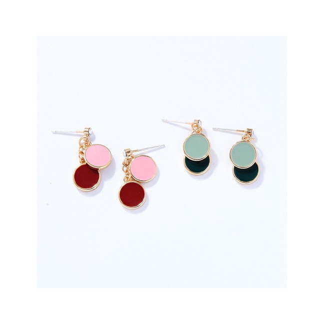 LRC Anting Tusuk Fashion Enamel Glazed Ring Stud Earrings D84681