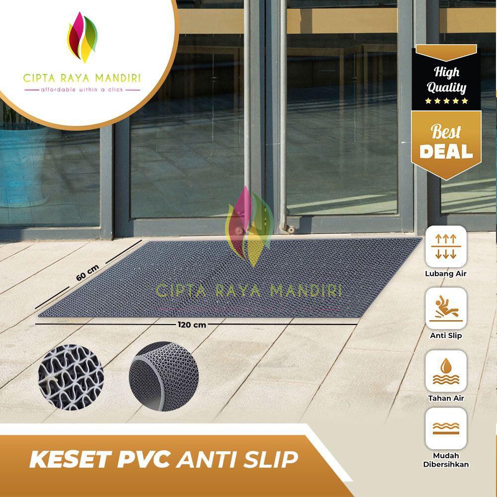 Keset Anti Slip PVC S Type Rumah Tebal 6mm 60 x 120cm / Keset Jaring