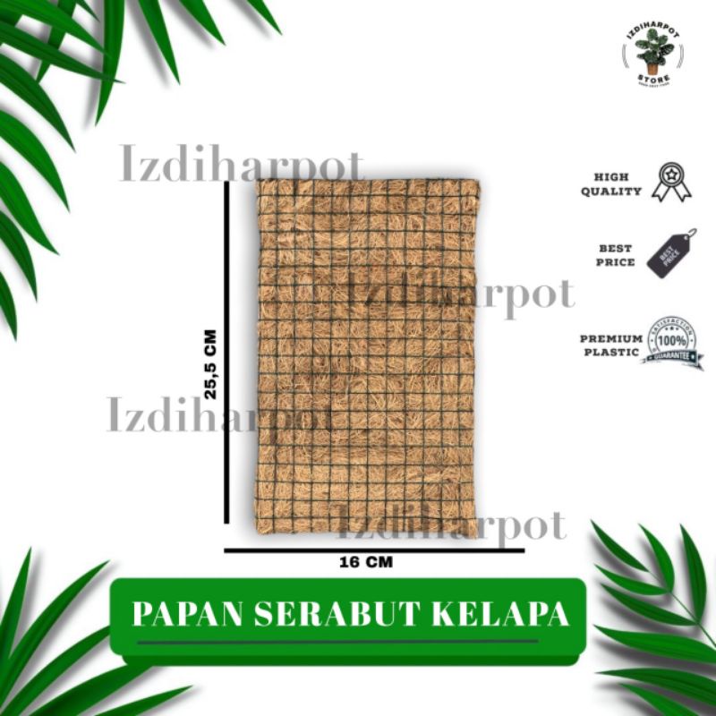 papan serabut kelapa media tanam tempel tanaman anggrek - PAPAN SERABUT KELAPA BESAR