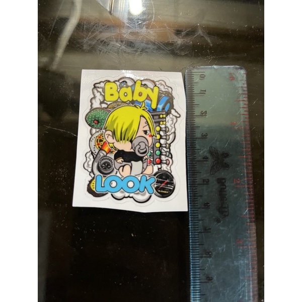 stiker motor mobil universal tulisan baby look sasuke