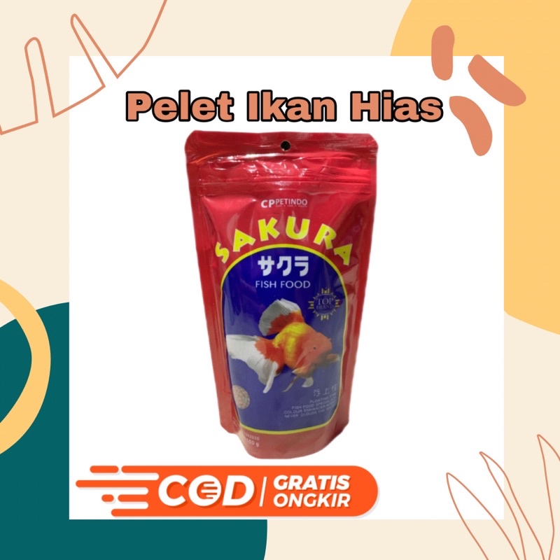 Pakan Ikan Sakura Merah Pelet Makanan Ikan Hias 100g Sakura 1mm