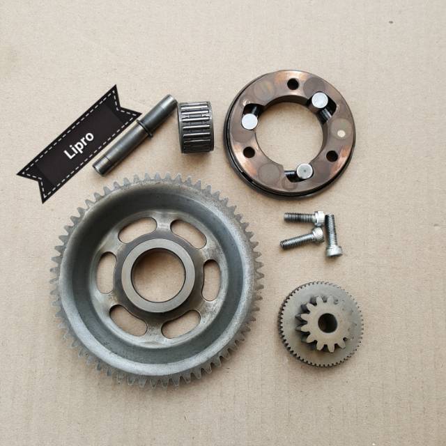 Gigi oneway stater Jupiter MX 150 Gear idler wheel starter clutch outer shaft besar kecil gir as pen