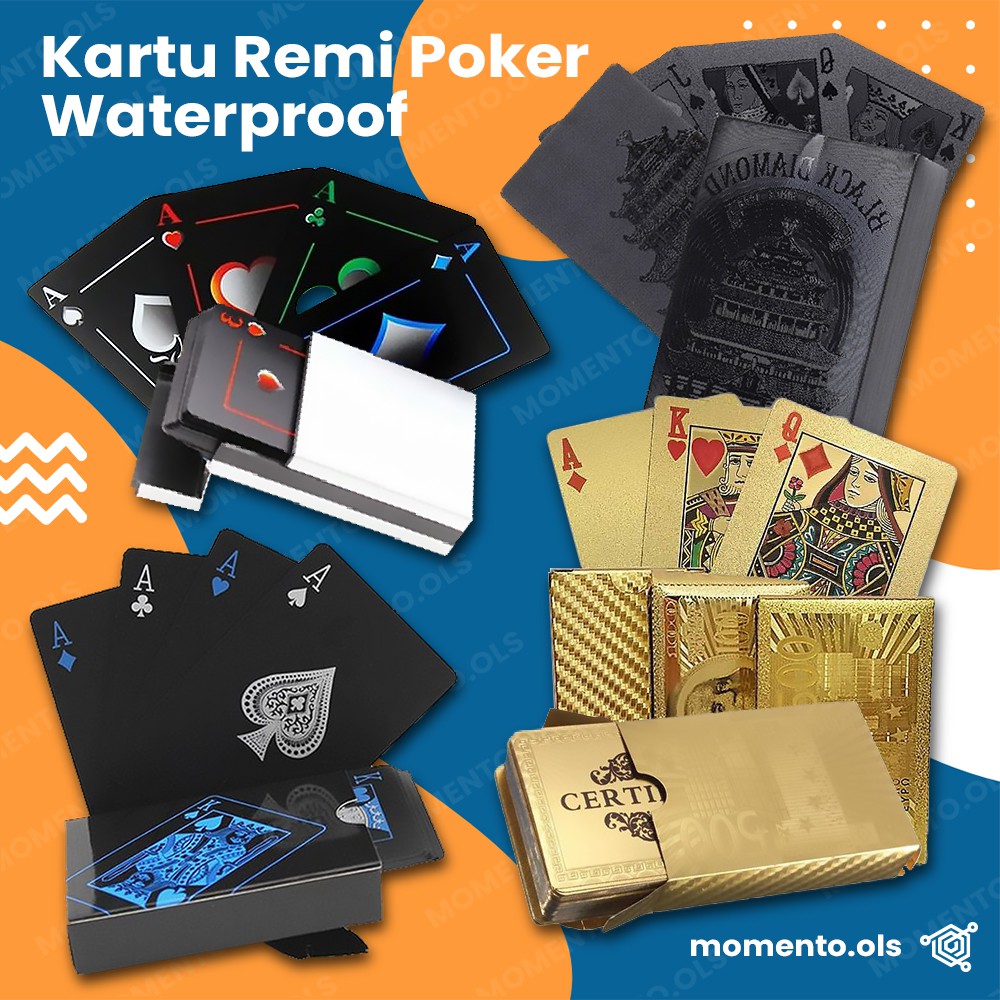 Kartu Remi Waterproof Kartu Poker Premium Kartu Remi Plastik Anti Air Kartu Remi Mika Kartu Sulap Remi Kartu Remi Hitam Kartu Remi Gold Poker Card Kartu Remi Murah