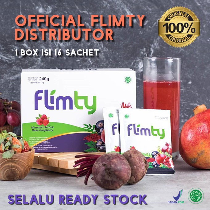 FLIMTY FIBER PELANGSING HALAL BPOM DIET DETOX 1 BOX 16 SACHET PAKET GOLD MINUMAN SEHAT ORIGINAL