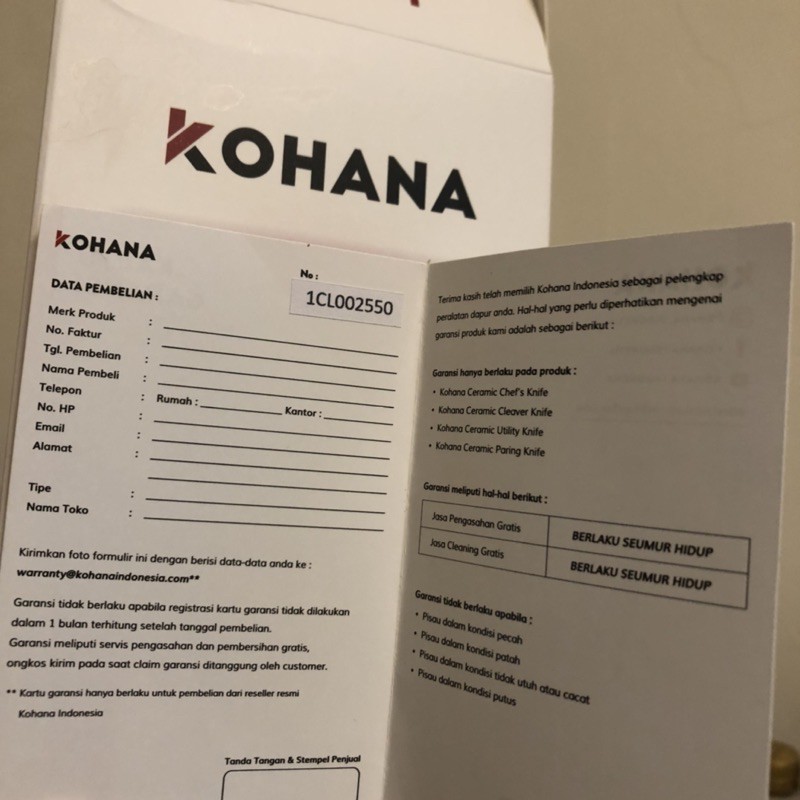 [READY] Kohana Knife (chef, utility, paring, cleaver, scissors, folded, black)