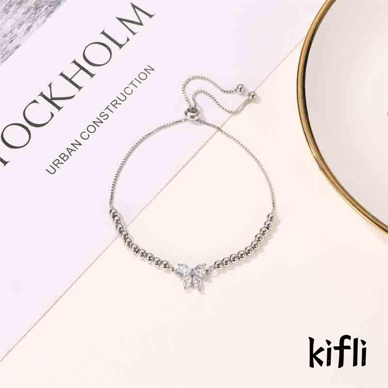 Gelang Tangan Wanita,Desain Pita Hias Zircon Mikro,Adjustable