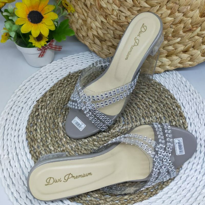 SOL KARET ANTI SLIP HP06 Sandal Heel KACA PREMIUM QUALITY