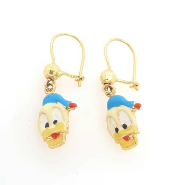 Anting karakter kartun Anting donal duck Murah 1.5gr - 3583