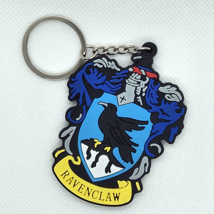 Rubber 3D Keychain wizard school / Gantungan Kunci Asrama Penyihir