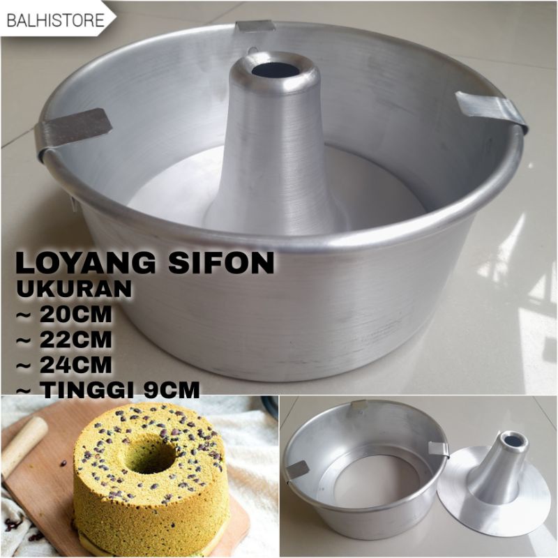 Loyang Kue Bolu Sifon / Cetakan Kue Bolu CHIFFON Bulat Press Aluminium Tebal