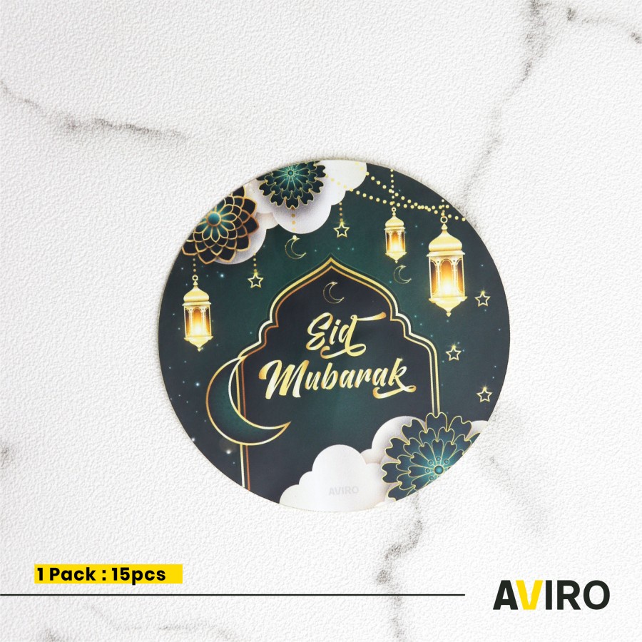 

Stiker idul fitri | Stiker Eid-Mubarak | Stiker lebaran Bulat 7 x 7cm